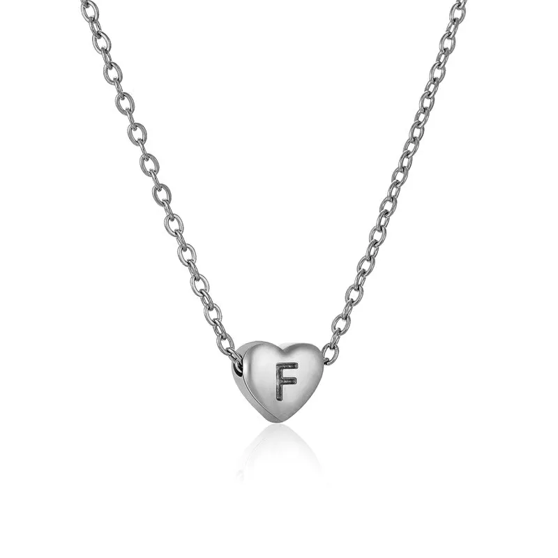 INICIAL F 18K GOLD PLATED STAINLESS STEEL NECKLACE