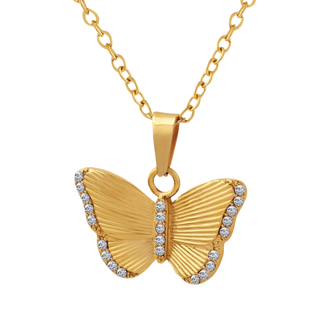 Mariposa 18K Gold Plated Stainless Steel Necklace