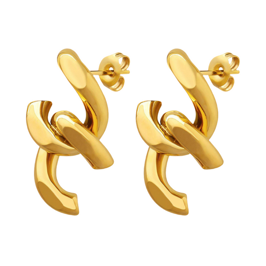 Isabela 18K Gold Plated Stainless Steel Earrings